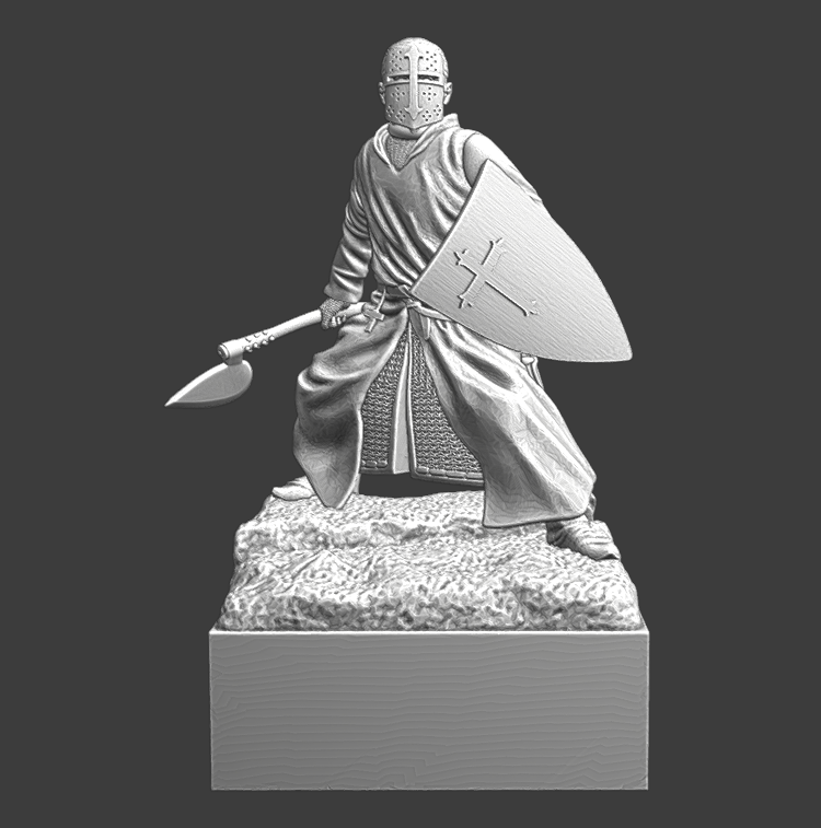 Medieval Leper knight in battle - Display